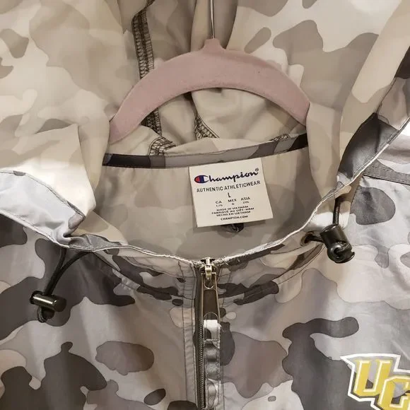 UCF Central Florida Golden Knights Champion Jacket Gray Camo Size Large - Picture 4 of 6